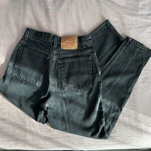 Vintage Rare 1990s Levi 512 black washed jeans